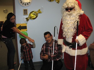 Santa, Pete and a little boy